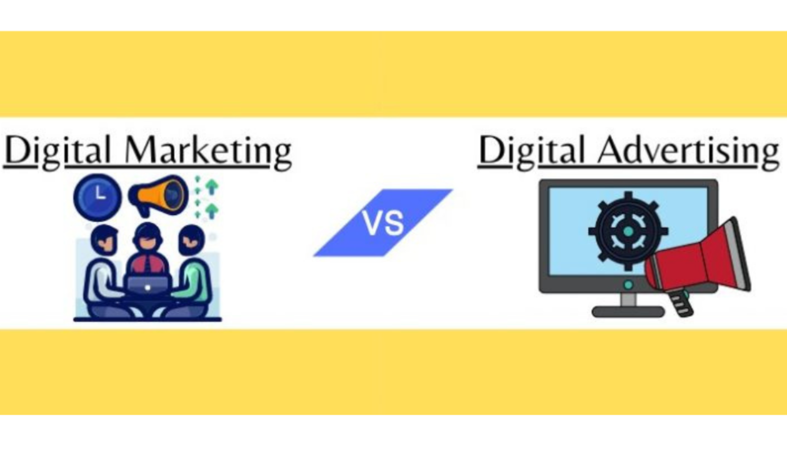 数字广告vs数字营销:了解两者的区别。